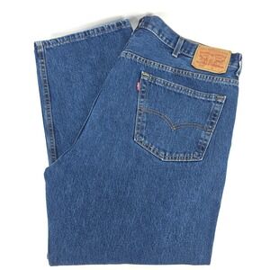 Levi's 505 Denim Jeans Mens‎ 42x29 (44x29) Dark Wash Regular Fit Straight Leg